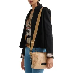 Borsa Donna a Tracolla 1A Classe Alviero Martini linea Social Fusion Geo Classic e Nero LC02