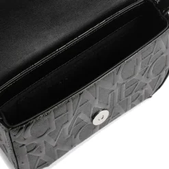 Borsa Donna a Tracolla ARMANI EXCHANGE colore Nero Lucido Chiusa con Pattina e Clip