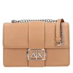 Borsa Donna a Tracolla ARMANI EXCHANGE Chiusa con Pattina colore Camel Rose