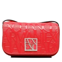 Borsa Donna a Tracolla ARMANI EXCHANGE colore Grenadine Lucido Chiusa con Pattina e Clip