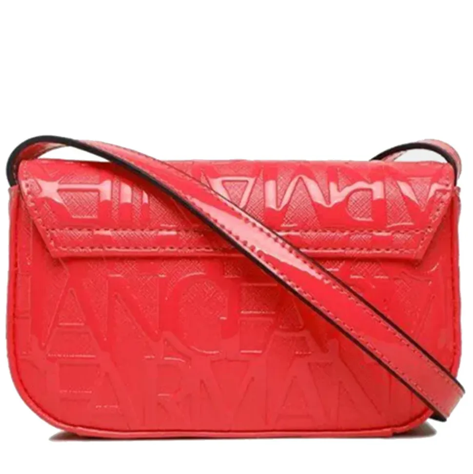 Borsa Donna a Tracolla ARMANI EXCHANGE colore Grenadine Lucido Chiusa con Pattina e Clip