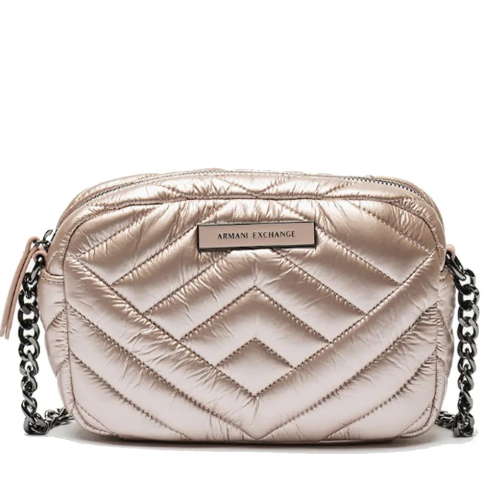 Borsa Donna a Tracolla Chiusa con Zip ARMANI EXCHANGE Colore Rose Gold