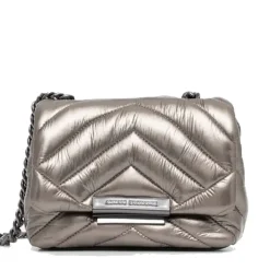 Borsa Donna a Tracolla Chiusa con Patta e Clip ARMANI EXCHANGE Colore Gun Metal