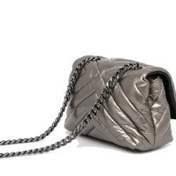 Borsa Donna a Tracolla Chiusa con Patta e Clip ARMANI EXCHANGE Colore Gun Metal