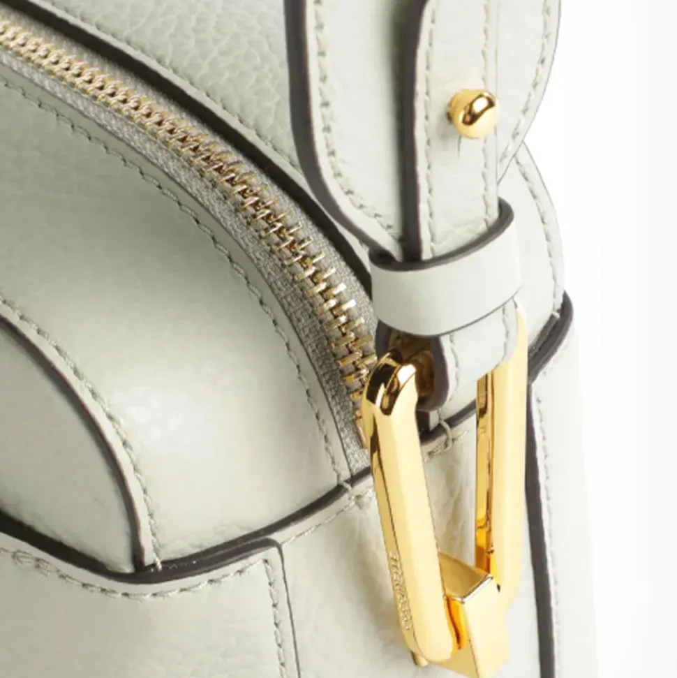 Borsa Donna a Tracolla chiusa con Zip COCCINELLE in Pelle Linea Liya Signature colore Celadon Green