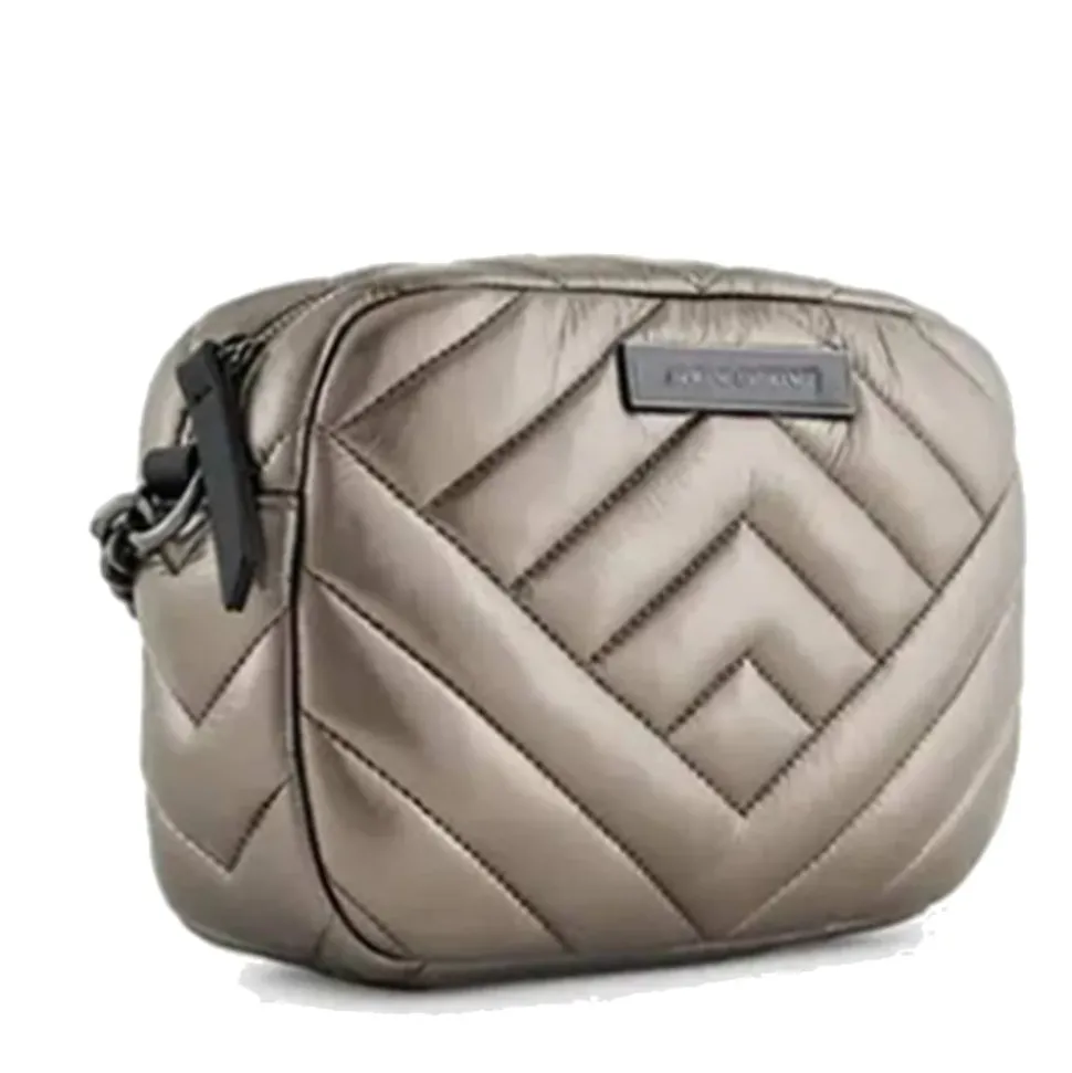 Borsa Donna a Tracolla Chiusa con Zip ARMANI EXCHANGE Colore Gun Metal