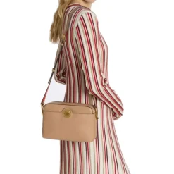 Borsa Donna a Tracolla COCCINELLE in Pelle linea Liya colore Alga - Nero