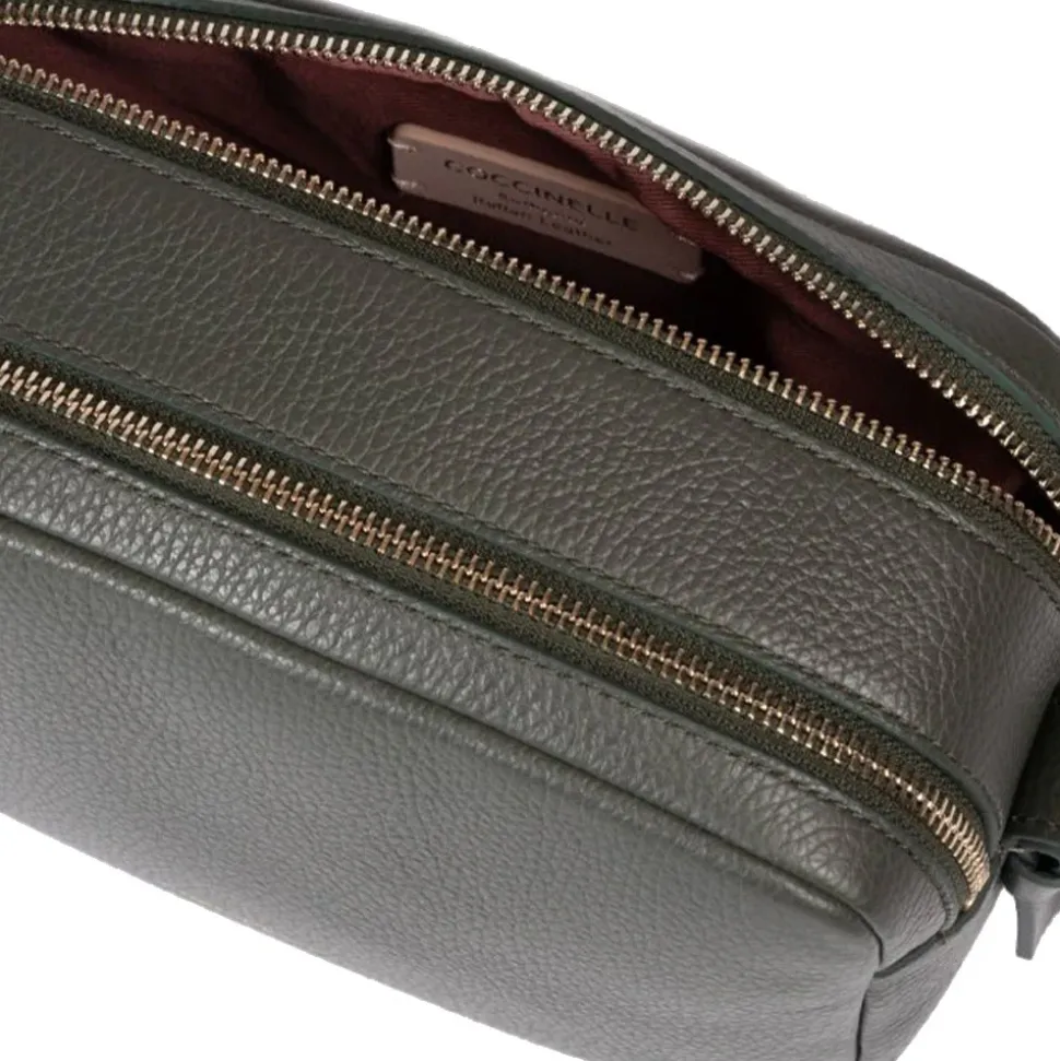 Borsa Donna a Tracolla COCCINELLE in Pelle Linea Malory colore Alga