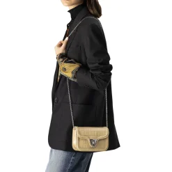 Borsa Donna a Tracolla COCCINELLE in Pelle Liscia Linea Marvin Twist Croco Mini colore Silk