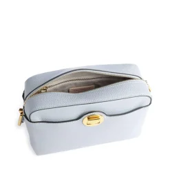 Borsa Donna a Tracolla COCCINELLE in Pelle linea Liya colore Mist Blue - Warm Taupe