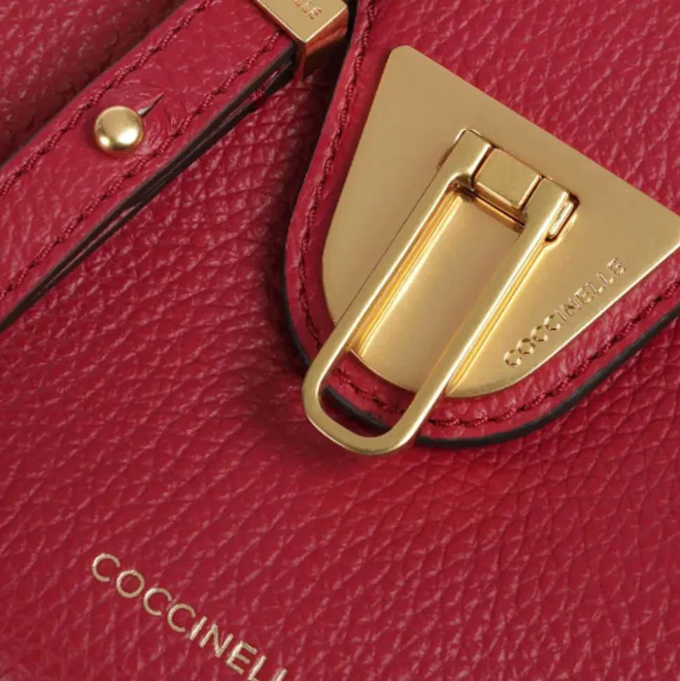 Borsa Donna a Tracolla COCCINELLE in Pelle linea Beat Soft Medium colore Sangria