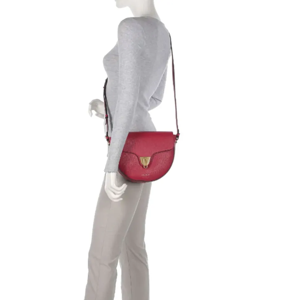 Borsa Donna a Tracolla COCCINELLE in Pelle linea Beat Soft Medium colore Sangria