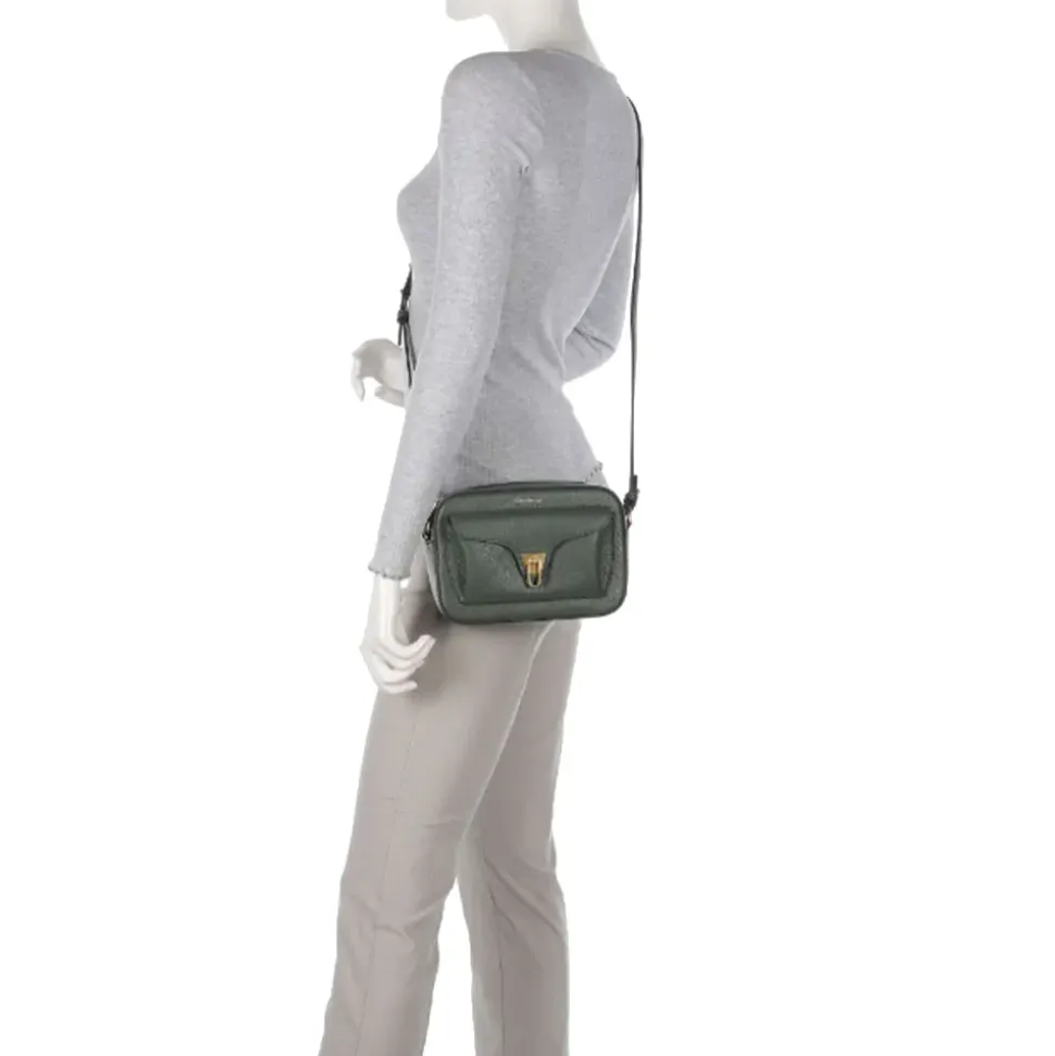 Borsa Donna a Tracolla COCCINELLE in Pelle Alga linea Beat Soft Misura Media