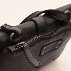 Borsa Donna a Tracolla GIANNI CONTI in Pelle Liscia Nera