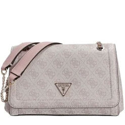 Borsa Donna a Tracolla GUESS Chiusa con Pattina Linea Noelle colore Orchid Logo