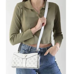 Borsa Donna a Tracolla GUESS Linea Dorys Colore White Logo