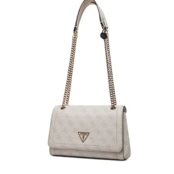 Borsa Donna a Tracolla GUESS Chiusa con Pattina Linea Noelle colore Bone Logo