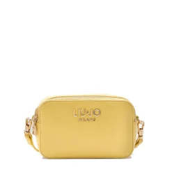 Borsa Donna a Tracolla LIU JO Better con Motivo a Rombi Giallo Crema