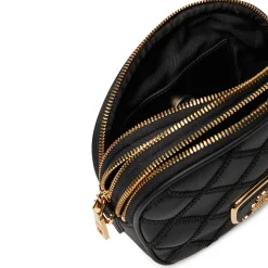 Borsa Donna a Tracolla LOVE MOSCHINO con Ricamo a Scacchi Nero