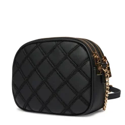 Borsa Donna a Tracolla LOVE MOSCHINO con Ricamo a Scacchi Nero