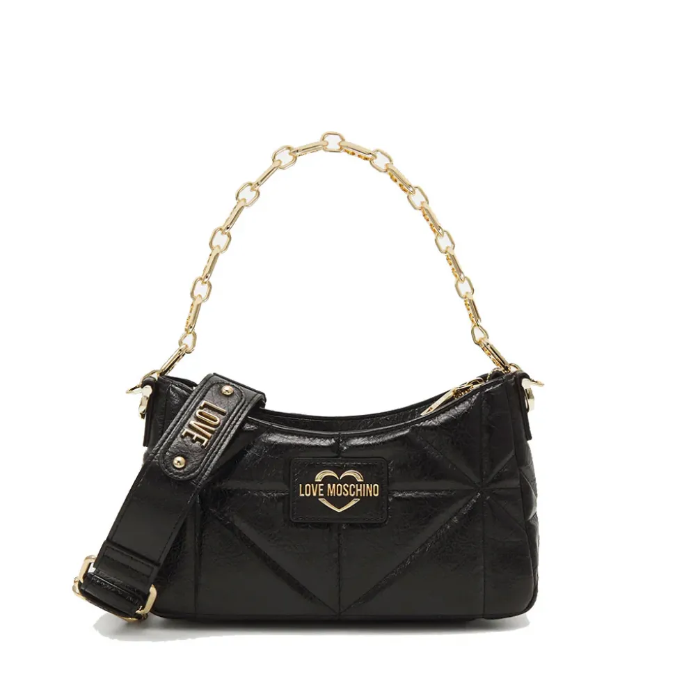 Borsa Donna a Tracolla LOVE MOSCHINO linea Geometric Quilted Trapuntata Nera