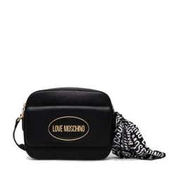 Borsa Donna a Tracolla LOVE MOSCHINO Nera con Foulard Logato