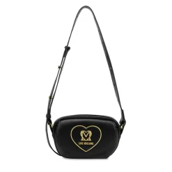 Borsa Donna a Tracolla LOVE MOSCHINO linea Heart Plaque Nera
