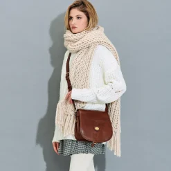 Borsa Donna a Tracolla Media THE BRIDGE linea Biba in Pelle Marrone