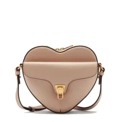 Borsa Donna a Tracolla Mini COCCINELLE a Forma di Cuore in Pelle Rosette linea Beat Soft