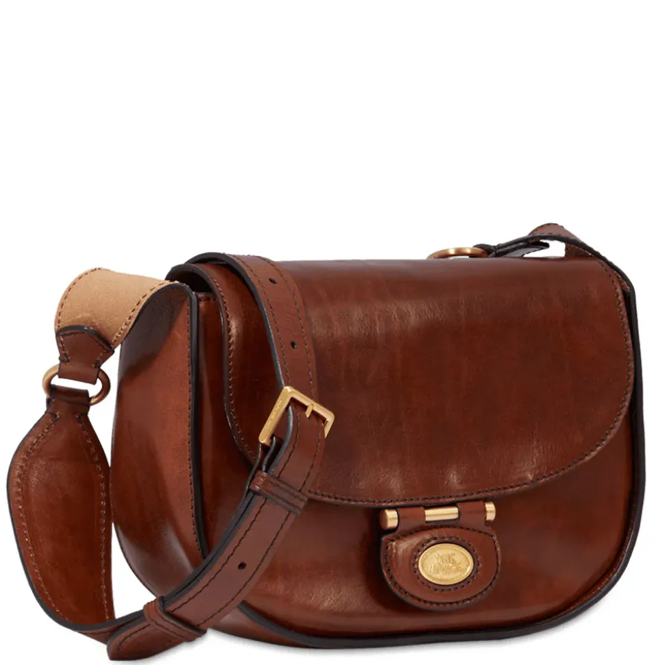Borsa Donna a Tracolla Small THE BRIDGE linea Dora in Pelle Marrone