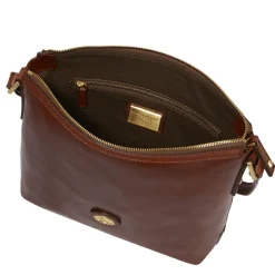 Borsa Donna a Tracolla The Bridge in Pelle Marrone linea Story