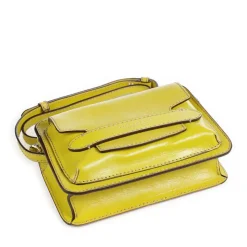 Borsa Donna Camera Case a Tracolla THE BRIDGE linea Lucrezia in Pelle color Lime