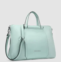 Borsa Donna da Lavoro PIQUADRO linea Circle in Pelle e Tessuto Verde - CA4021W92T