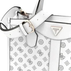 Borsa Donna GUESS a Mano con Tracolla Linea Silvana Colore White Logo