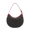 Borsa Donna Hobo a Spalla POLLINI linea Heritage Logo Classic Nero e Rosso