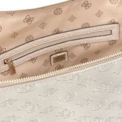 Borsa Donna Hobo a Spalla GUESS Linea Cresidia Colore Bone