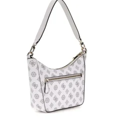 Borsa Donna Hobo a Spalla GUESS Linea Dorys Colore White Logo