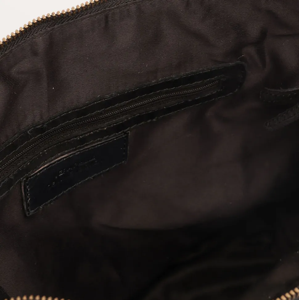 Borsa Donna Hobo GIANNI CONTI in Pelle Liscia Nera con Borchie