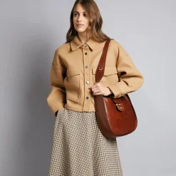 Borsa Donna Hobo THE BRIDGE linea Dora in Pelle Marrone