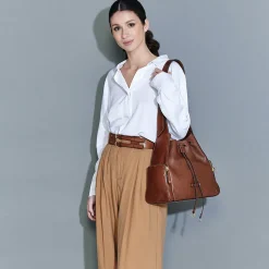 Borsa Donna Hobo THE BRIDGE linea Carlotta in Pelle Marrone