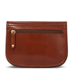 Borsa Donna Media a Tracolla The Bridge in Pelle Marrone linea Story Made in Italy