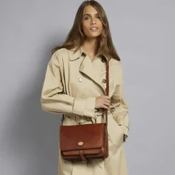 Borsa Donna Media con Pattina a Tracolla THE BRIDGE linea Story in Pelle Marrone