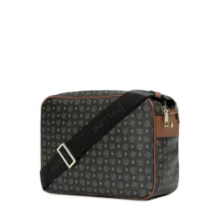 Borsa Donna Messenger POLLINI Linea Heritage Logo Classic Nero e Marrone