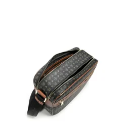 Borsa Donna Messenger POLLINI Linea Heritage Logo Classic Nero e Marrone
