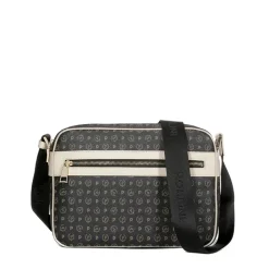 Borsa Donna Messenger POLLINI Linea Heritage Logo Classic Nero e Avorio