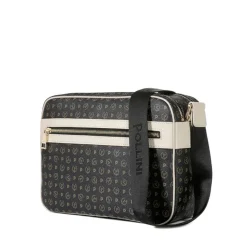 Borsa Donna Messenger POLLINI Linea Heritage Logo Classic Nero e Avorio