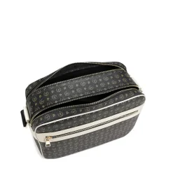 Borsa Donna Messenger POLLINI Linea Heritage Logo Classic Nero e Avorio