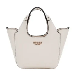 Borsa Donna Mini a Mano GUESS Linea Helina Mini colore Bone
