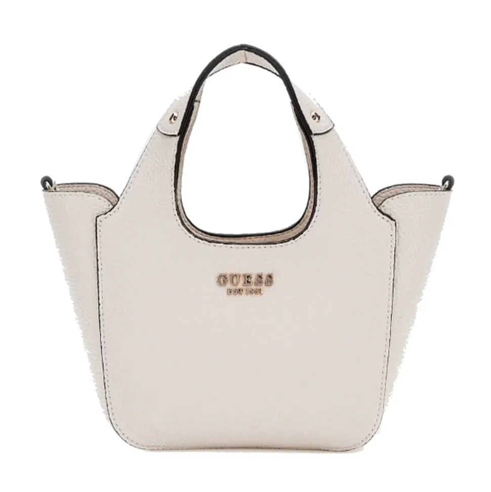 Borsa Donna Mini a Mano GUESS Linea Helina Mini colore Bone