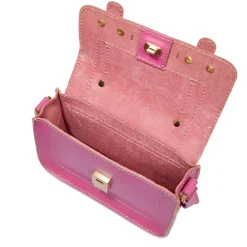 Borsa Donna Mini a Mano THE BRIDGE linea Ester in Pelle Rosa Lipstick